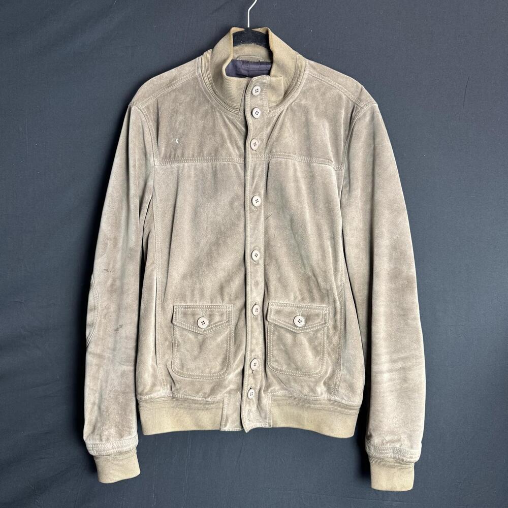 Vintage Mauro Grifoni Jacket Mens IT 50 Suede Bomber Made In Italy 70's Mafia